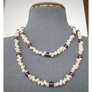 Honora Pearl & Purple Beaded Necklace